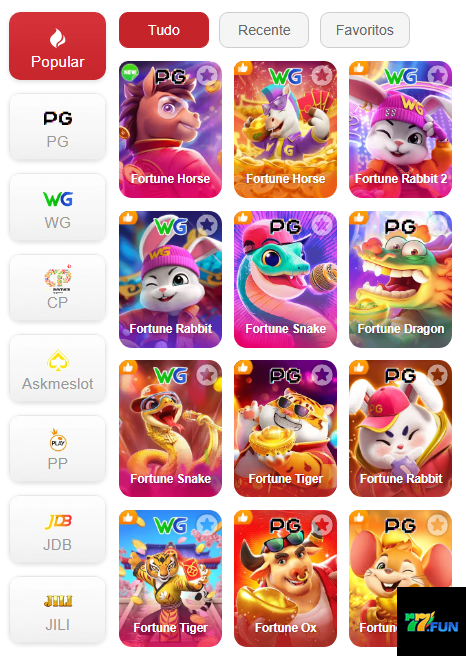 Experiência de Jogos 77fun.com