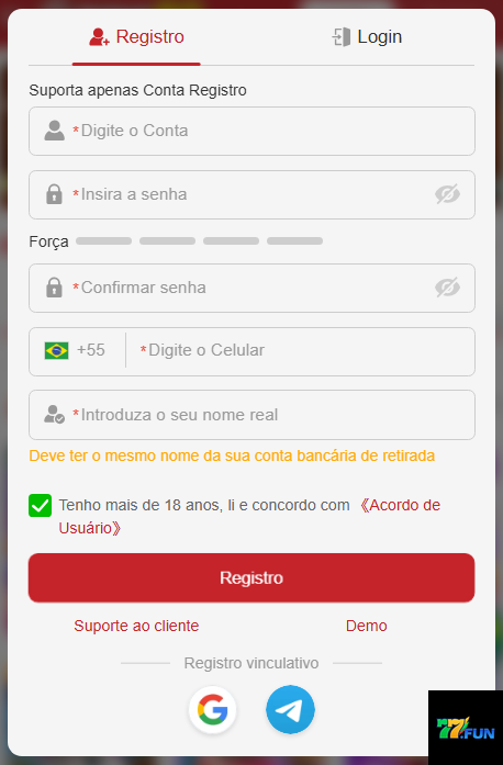 Experiência de Jogos 77fun.com